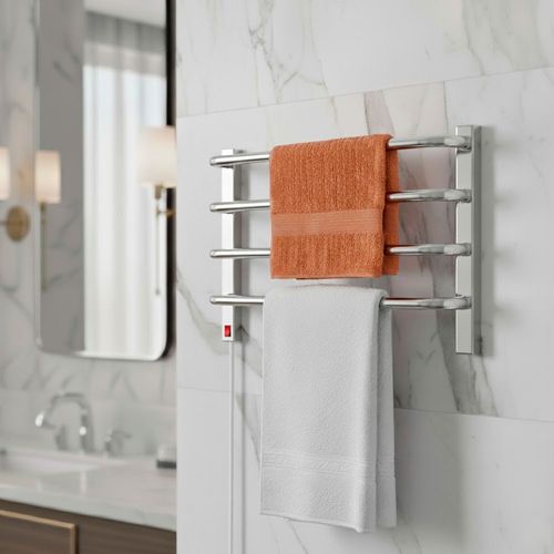 Toalheiro Térmico para 1 Toalha 220V Fio Esquerdo Cromado Flape