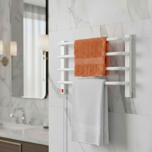 Toalheiro Térmico para 1 Toalha 220V Fio Esquerdo Branco Flape