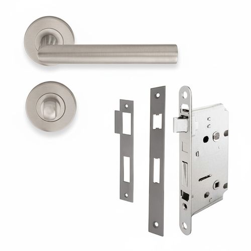 Fechadura Banheiro Hegel 55mm Inox Escovado Hafele