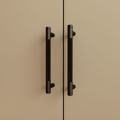 Puxador Zigrinato IL-1580 288mm Preto Italy Line