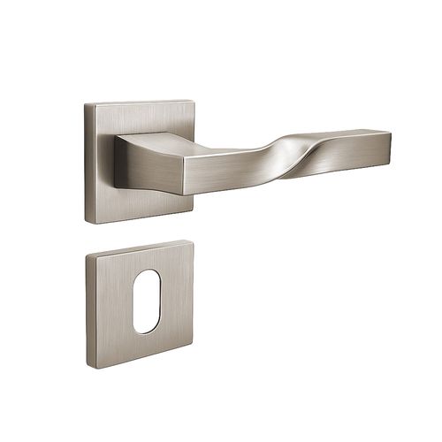 Maçaneta Narval Externa Quadrada Níquel Escovado Zen