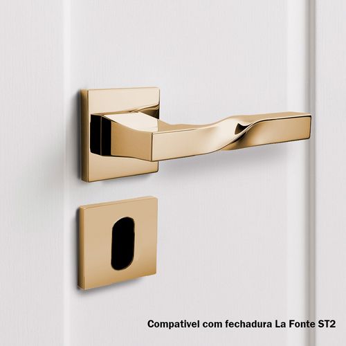 Maçaneta Narval Externa Quadrada Gold Zen