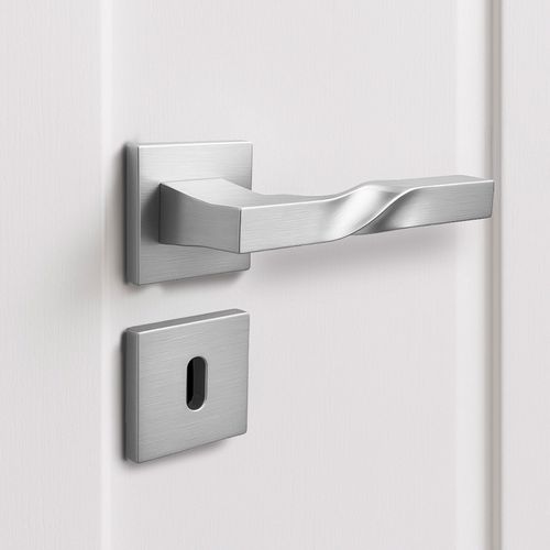 Maçaneta Narval Interna Quadrada Cromo Escovado Zen