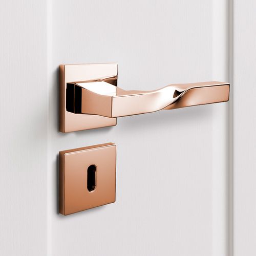 Maçaneta Narval Interna Quadrada Rosê Zen