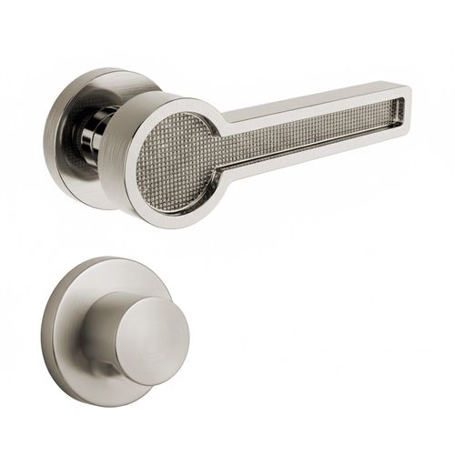 Maçaneta Banheiro Redonda Níquel Escovado Blend Premium em Zamak Zen