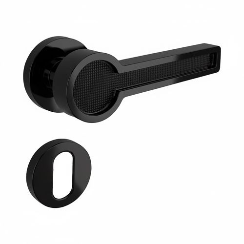 Maçaneta Externa Redonda Preto Blend Premium em Zamak Zen