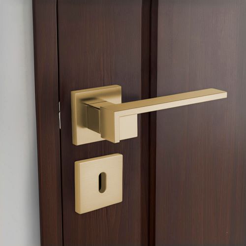 Maçaneta Interna Quadrado Gold Escovado Break Zen