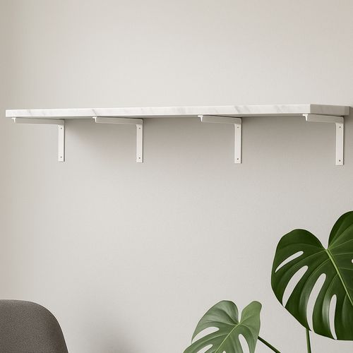 Suporte de Prateleira L 15x35cm Branco Reforçado em Aço Bals