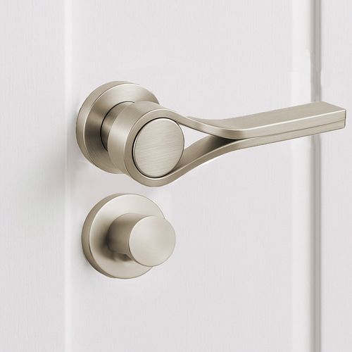 Maçaneta Banheiro Redonda Niquel Escovado Drop Zen