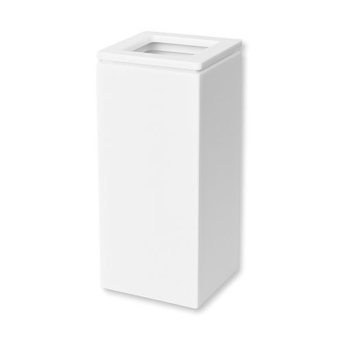 Lixeira com Tampa Vazada Top Branco Fosco Banho Mais