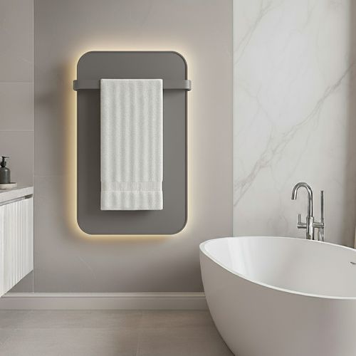 Toalheiro Térmico 110v com Vidro Cinza Pequeno Flaza Design