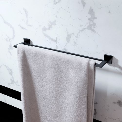 Porta Toalha Dupla Eterna 600mm Inox Preto Italy Line