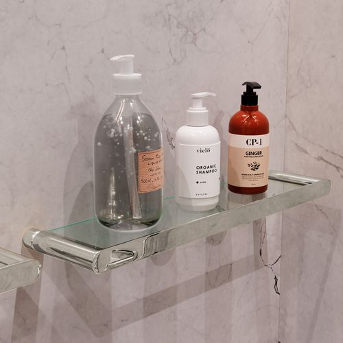 Porta Shampoo Solano Inox Polido Italy Line