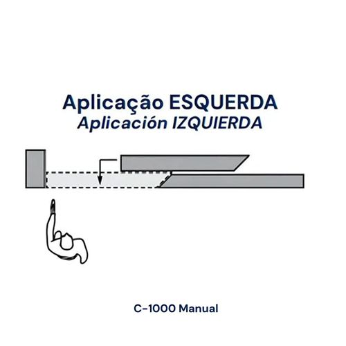Kit Coplanar C-1000 Lado Esquerdo Fixação Topo 1001 a 1200mm 70 kg Rometal