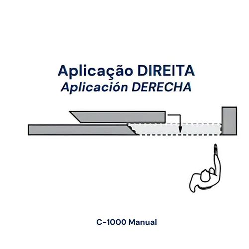 Kit Coplanar C-1000 Lado Direito Fixação Lateral 851 a 1000mm 70 kg Rometal