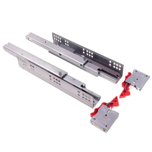 Kit com 6 pares de Corrediças Invisível 50 cm GT2 30 kg com Amortecedor Extração Total Hafele