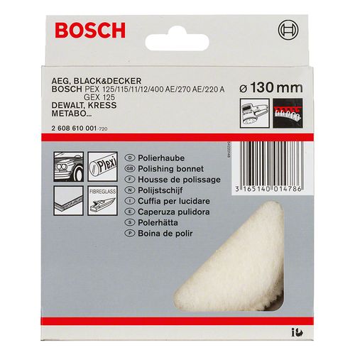 Boné de Pele para Polimento 130mm Bosch