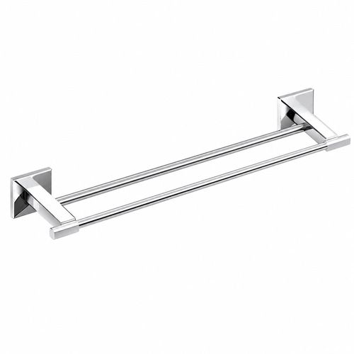 Toalheiro Duplo Cecília 600mm Cromado Metalworks