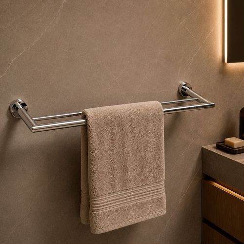 Toalheiro Duplo Palermo 450mm Cromado Metalworks