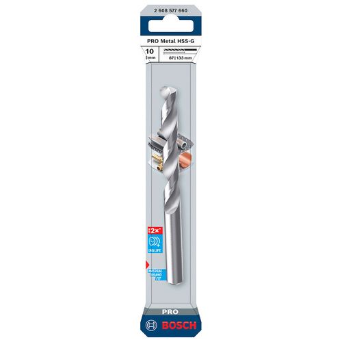 Broca para Metal PRO Metal HSS-G 10x87x133mm Bosch