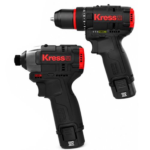Kit Furadeira De Impacto + Parafusadeira De Impacto 12V Kress