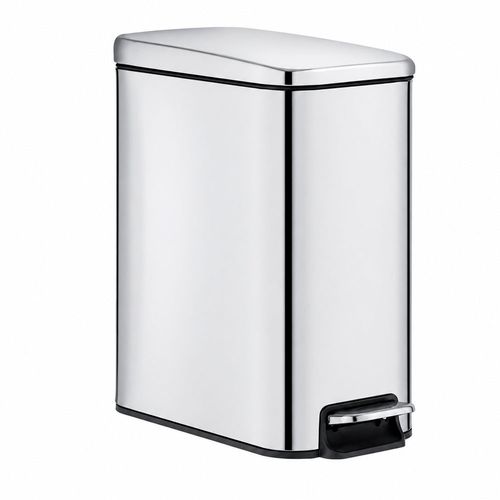 Lixeira com Pedal e Balde Matte 5 Litros Inox para Banheiro e Lavabo Brinox