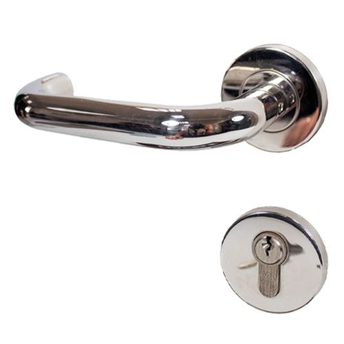 Fechadura Externa Mann 55mm Inox Polida Hafele