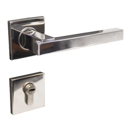 Fechadura Externa Quadrus 55mm Inox Polido Hafele